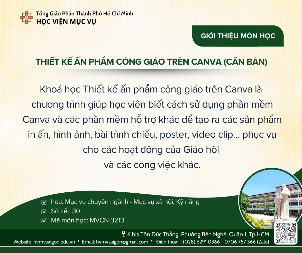 Thiết kế ấn phẩm Công giáo trên Canva